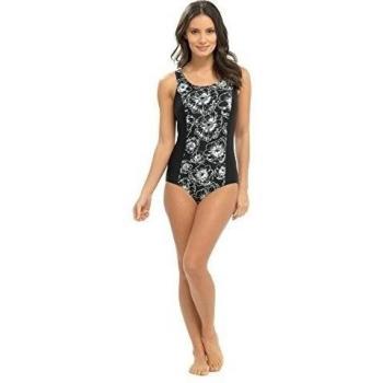 Lora Dora - Traje de una pieza - Sin mangas - para mujer Negro Schwarz - Black Floral