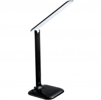 Lámpara de escritorio LED Caupo negra 2,9 W con función Bluetooth, dimmable y cambio de color