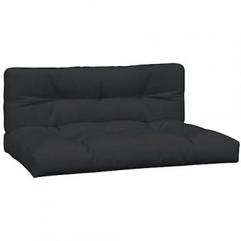 Cojines para palets 2 unidades tela negro