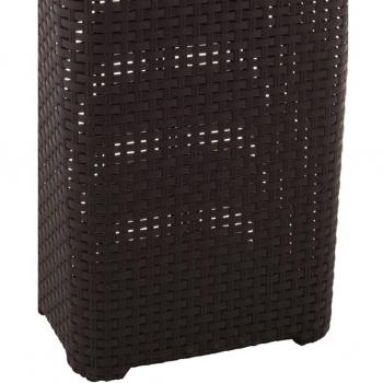 Curver 193009 - Cesto de Ropa Natural Style, Tapa Configurable, 40L, Color Marrón Chocolate