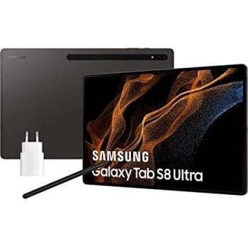 Samsung Galaxy Tab S8 Ultra con Cargador – Tablet Android de 14,6 Pulgadas, 128 GB, WiFi, Negro