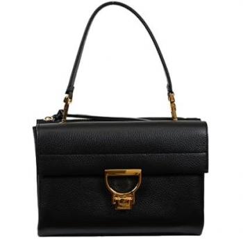 Coccinelle Arlettis Women's Black Leather Shoulder Bag - Size: One Size