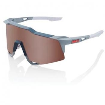 Gafas de Sol 100% Speedcraft HiPER Unisex, Color Gris Claro con Lentes Espejo Crimsón
