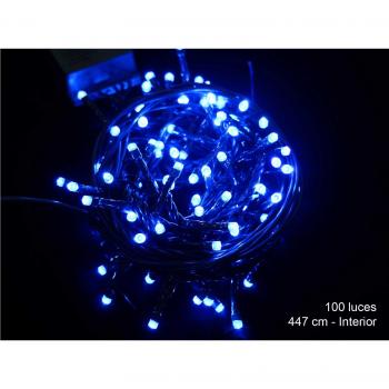 100 LUCES LED 8 FUNCIONES AZUL