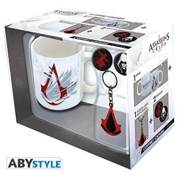 ASSASSIN'S CREED -Pack Tasse + Schlüsselanhänger + Badges