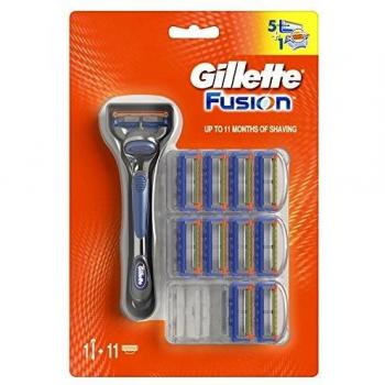 Gillette Fusion Razor Blades Pack of 10 + Razor for Men