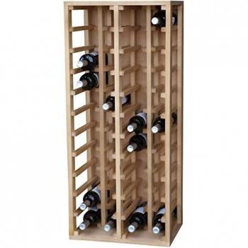 Expovinalia Botellero con Capacidad 40 para Botellas, Madera, Roble, 44x32x105 cm