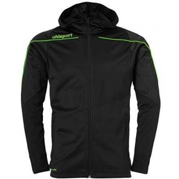 uhlsport Stream 22 Track Hood Jacket Chaqueta con Capucha, Unisex niños, Black/Fluo Green, 128