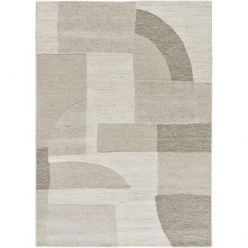 Alfombra Verona Geométrica con Relieve en Crema 160x230 cm
