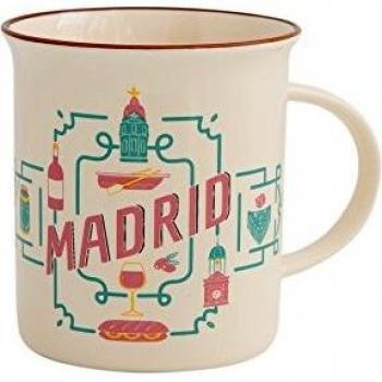 Lovely Streets LSA00109UN Taza Madrid, Porcelana, Multicolor, 12x8.8000000000000007x9.5 cm