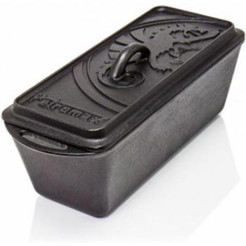Petromax Loaf Pan K4 Molde de Pan Rectangular de Hierro Fundido con Tapa, 2.4L - Negro