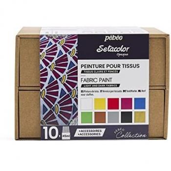 Kit de Pintura para Tela Setacolor Opaco Colección n°1 10 x 45 ml Multicolor