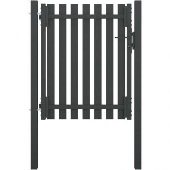 Puerta de valla de acero gris antracita 1x1,5 m Vidaxl