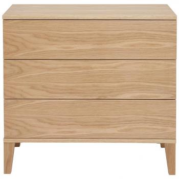 Cómoda nórdica de 3 cajones de madera clara Freddy