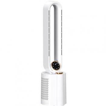 Ventilador sin Aspas HOMCOM con Esterilización UV, Control Remoto, 12 Velocidades, Purificador de Aire, Humidificador y Temporizador 8H - Oscilación 90° para Hogar y Oficina