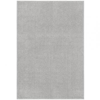 Alfombra de pelo corto 160x230 cm color antracita, gris y gris claro para sala de estar, dormitorio, habitación y salón
