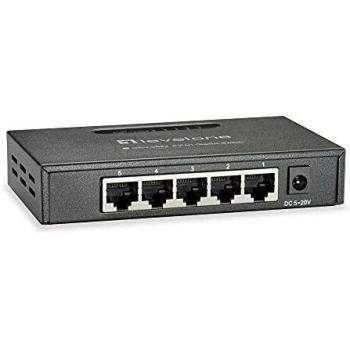 LevelOne Conmutador de red de 5 puertos Gigabit Ethernet 9K metal RJ45