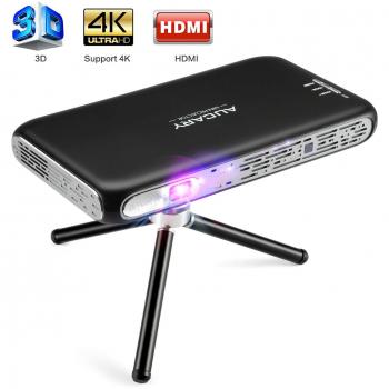 Proyector, Mini Proyector T7, Proyector Portátil, 854x480, 3D DLP-Link, Proyector LED Android, Soporte USB/IR / 4K / HDMI, 4K Proyector con Sonido Dolby para Cine en casa, 16G