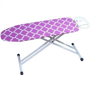 Tabla de Planchar Plegable Estambul Rosa 120x38 cm Resistente con Patas Antideslizantes y Altura Regulable - Keroppa