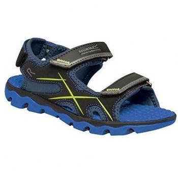 Regatta Kota Drift' Lightweight Hook and Loop Straps Water Friendly Eva Footbed Slip Resistant Outsole Sandals, Sandalias Deportivas, Nautica Azul/Cal Electric A, 34 EU