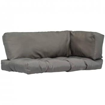 Cojines para palets 3 unidades tela gris