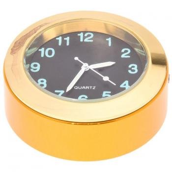 Manillar reloj - TOOGOO(R)Popular Accesorio de la motocicleta,manillar montar reloj de tiempo (oro)