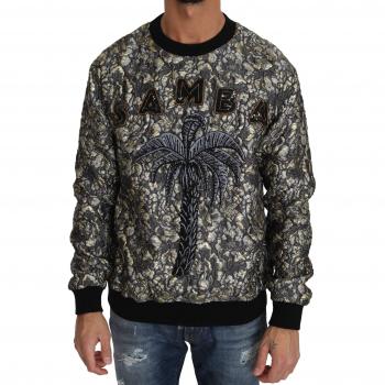 Dolce & Gabbana Multicolor SAMBA Jacquard Palmtree Pullover Sweater - IT48 | M
