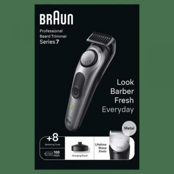 Braun Pro 7 BT7420 Recortadora de Barba Inalámbrica con 8 Accesorios
