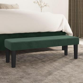 Banco de terciopelo verde oscuro 100x30x30 cm Vidaxl Verde