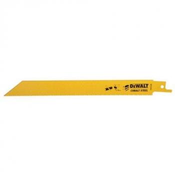 DEWALT DT2426-QZ - Hoja de sierra sable bi-metal, long: 150mm, paso diente: 1.4mm, hoja de carburo tungsteno para planchas de acero inox, perfiles de acero inox, fibra de vidrio y plásticos reforzados
