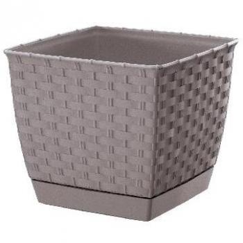 Maceta Cuadrada Ratolla 8,2L Color Mocca 25x25x22 cm