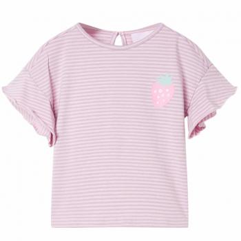 Camiseta infantil con mangas de volantes lila 128