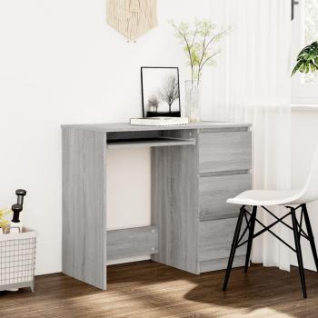 Escritorio Sonoma Gris 90x45x76 cm de Madera Contrachapada