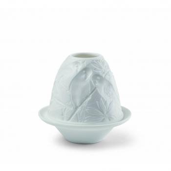 LLADRÓ Litofanía Loros con Plato. Litofanía de Porcelana.