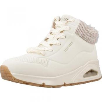 Zapatillas Altas para Niña Skechers Uno Gen1 - Darling Daze, Beige, con Aislamiento Térmico, Talla 31