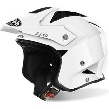 Airoh TRR S Cascos, Adultos Unisex, Color White Gloss, M