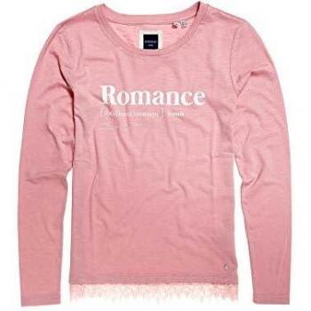 Superdry Mujer Top gráfico con Encaje Tilly Rosa Suave 36