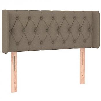 Cabecero con LED Tapizado en Tela Gris Taupe 93x16x78/88 cm
