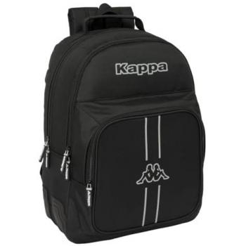 Mochila Escolar Doble Safta Kappa Dark, Adaptable a Carro, 32x15x42 cm, Ideal para Niños, Cómoda y Resistente