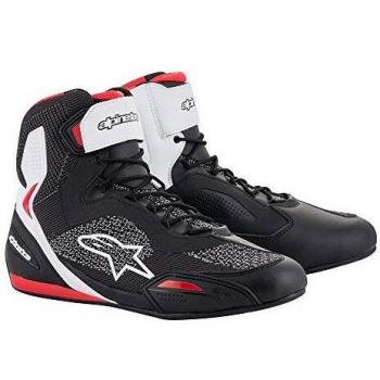 Alpinestars Faster-3 Rideknit Motorcycle Shoes - Black/White/Red