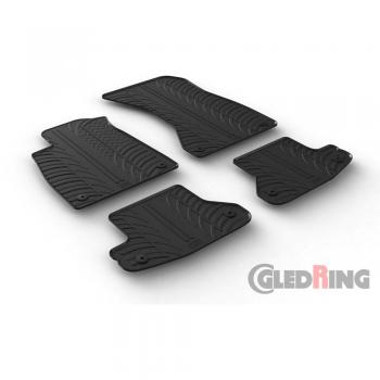 Alfombra de Goma 4 Piezas con Clips de Montaje para Alfa Romeo Stelvio desde 3/2017 - Gledring