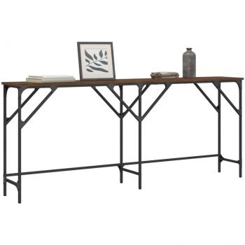 vidaXL Console Table Brown Oak 180x29x75 cm Engineered Wood
