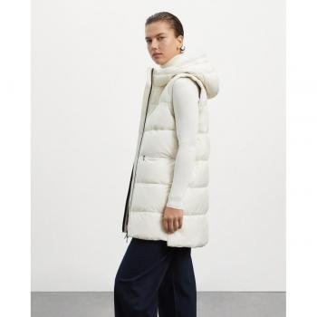 Abrigo Ecoalf de mujer con capucha y bolsillos horizontales delanteros