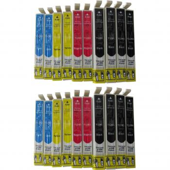 20 cartuchos de tinta para Epson Stylus S22 SX125 SX130 sx235 SX235W sx420 SX420W sx435 SX435W sx440 SX440W/office BX305 BX305F BX 305FW 8 x negro 4 x Azul 4 x Rojo 4 x amarillo
