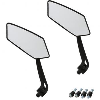 Retrovisor moto,OSAN Par Espejo Retrovisor Plástico 10mm 8mm para Motocicleta Bicicleta