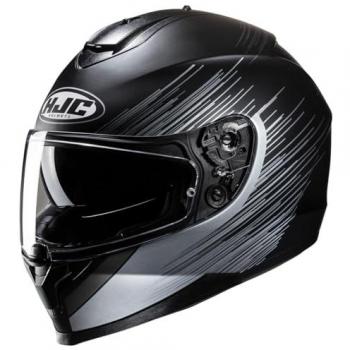 HJC Casco Integral C70N Sway MC5SF Negro-Blanco, tipo: casco integral, características: diseño aerodinámico, sistema de ventilación avanzado, interior desmontable y lavable, visera anti-rayaduras, homolog