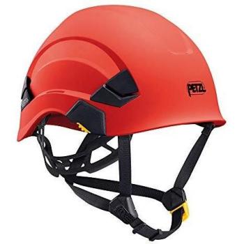 Casco de Trabajo Petzl Vertex Rojo con Doble Mentonera y Sin Ventilación