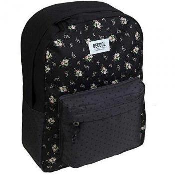 Busquets, Mochila Sweet Flowers by Mujer, Negro, Grande