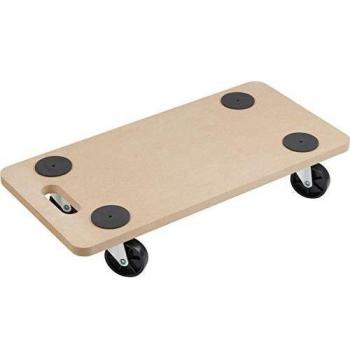 Carrello Piattaforma MDF con Ruote, Capacità di Carico 200 kg, Dimensioni 590x290 mm