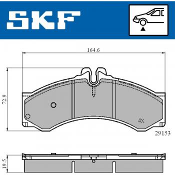 Pastillas de freno SKF VKBP 80251 - Juego de pastillas de freno, alta calidad, diseño optimizado para un rendimiento superior, reducción del ruido y vibraciones, fabricadas con materiales resistentes al desgaste